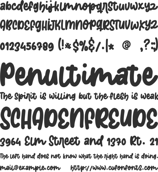 Easter Bunnies font preview