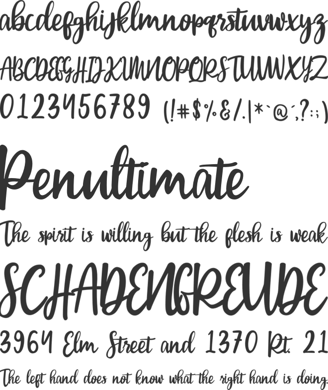 Beauty Amanda font preview