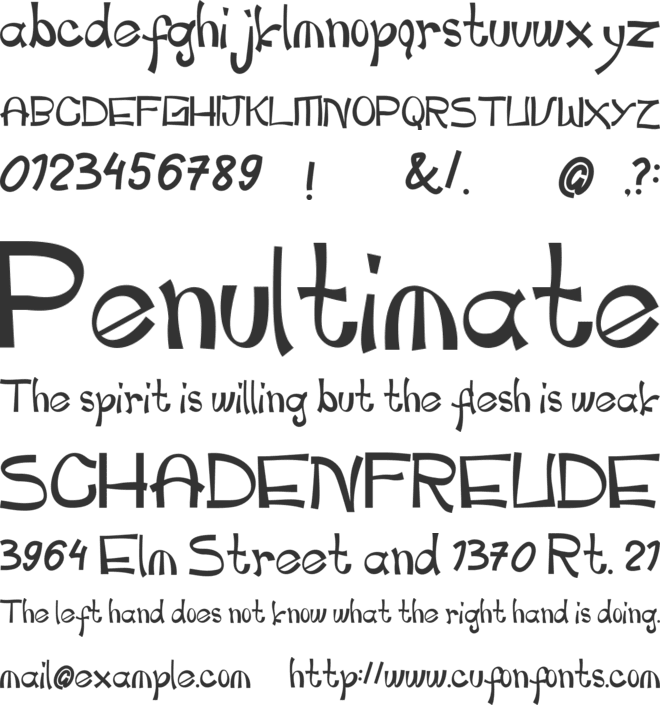 childspon font preview