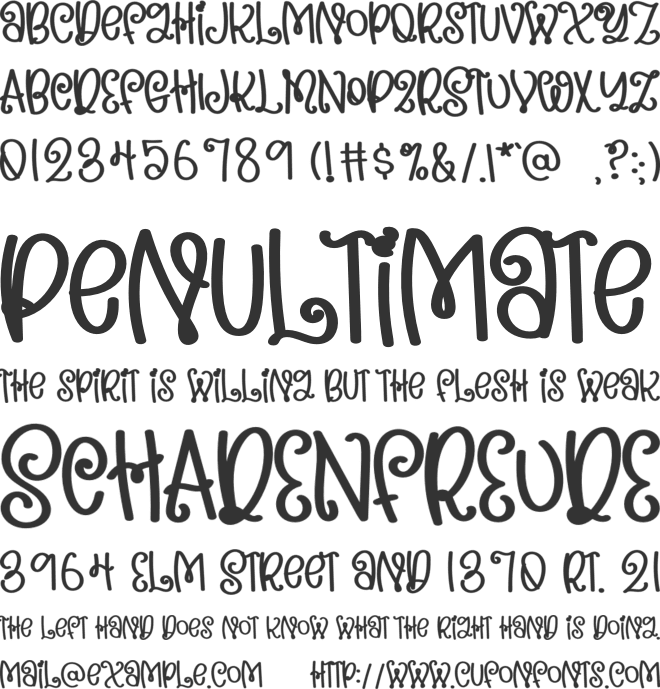 FB-caramelong font preview