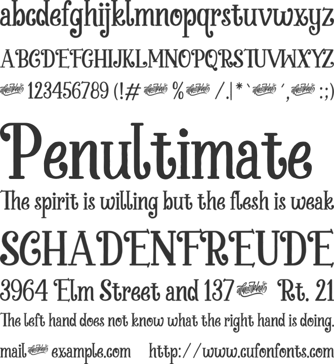 Chickens Lovers font preview