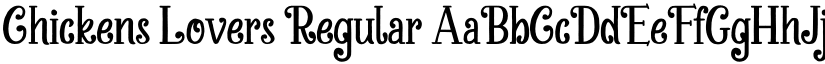 Chickens Lovers Regular font