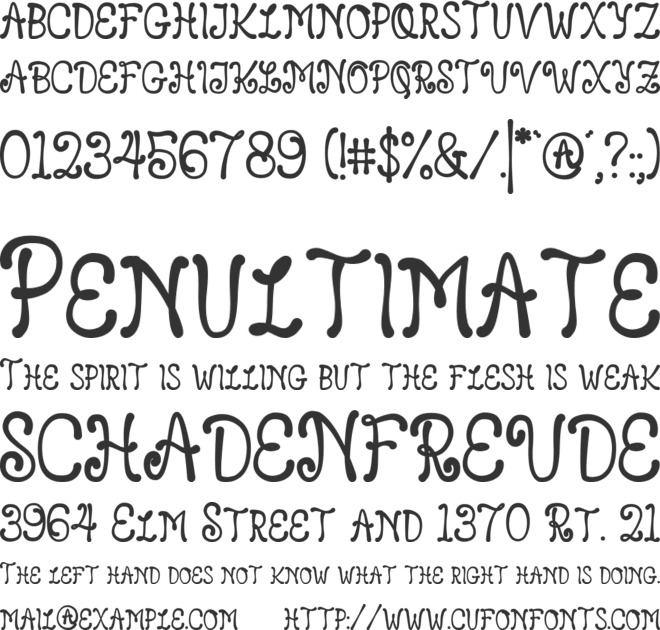 Leonard font preview