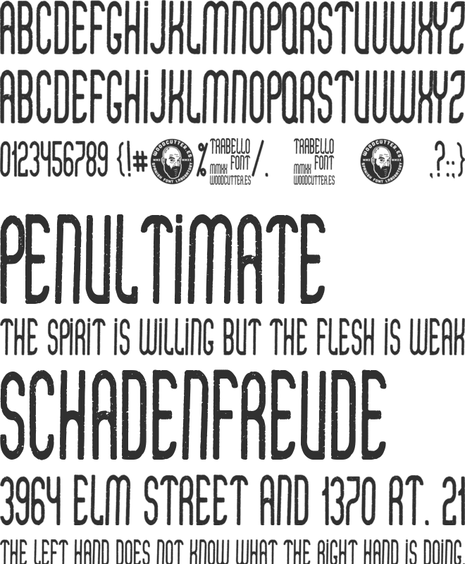 Trabello font preview