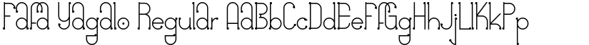 Fafa Yagalo Regular font