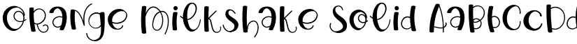 Orange Milkshake Solid font