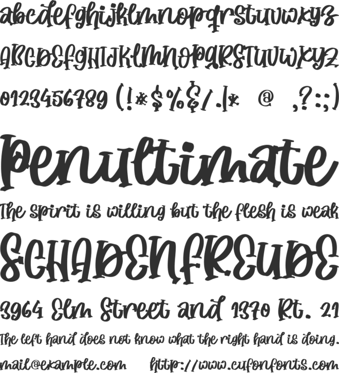 Sweet WItch font preview