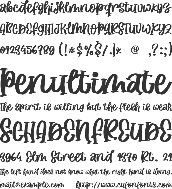 Sweet WItch font preview