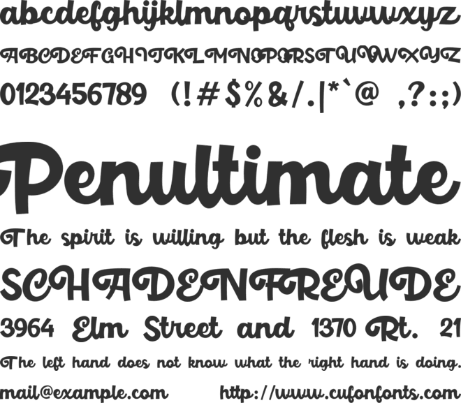 Balina-Personal-Use font preview