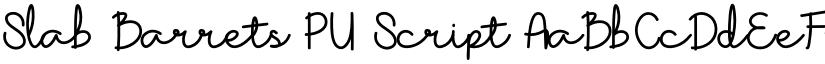 Slab Barrets PU Script font