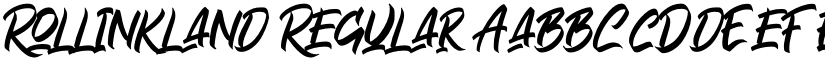 Rollinkland Regular font