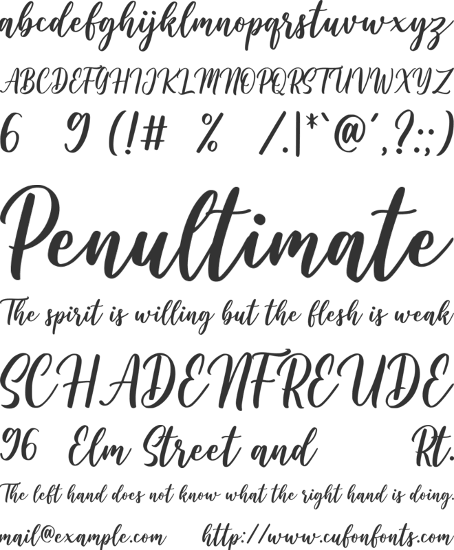 Wishper Script font preview