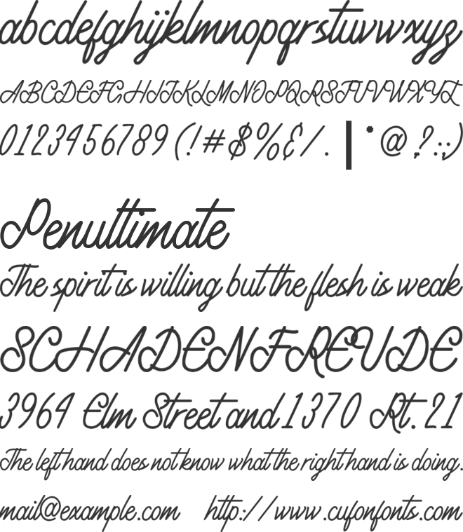 Fatya font preview