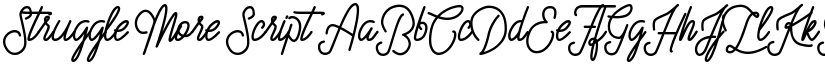 Struggle More Script font