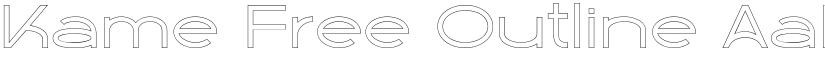 Kame Free Outline font