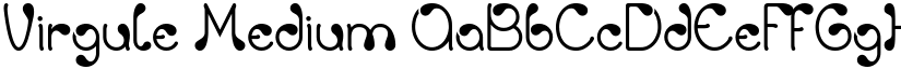 Virgule Medium font