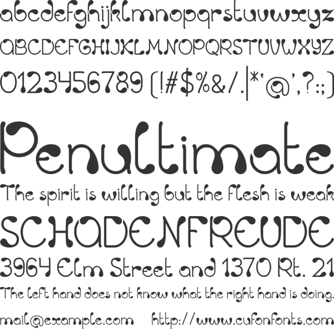 Virgule font preview