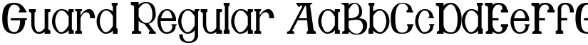 Guard Regular font