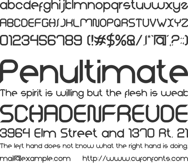 Roasted font preview