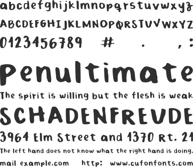 Crayola font preview