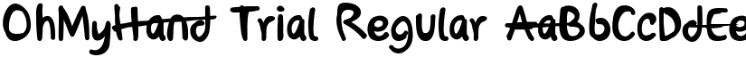 OhMyHand Trial Regular font