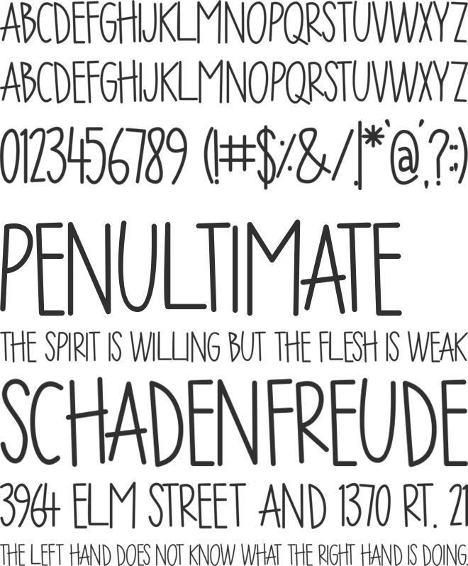 GOOD LUCK ! font preview