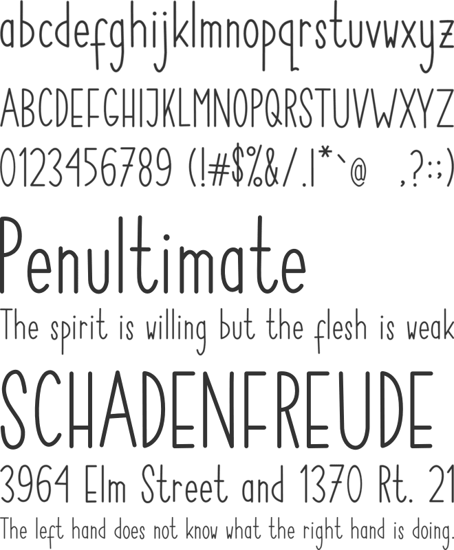 Citylight font preview