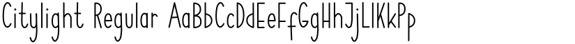 Citylight Regular font