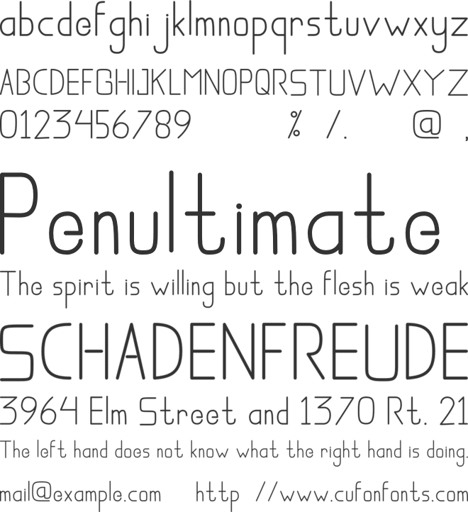 The Moon font preview