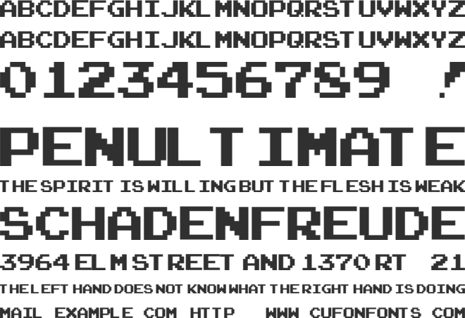 Arcade Classic font preview