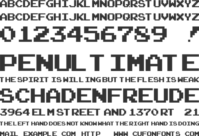 Arcade Classic font preview