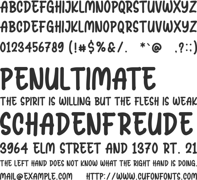 Cuty Tubby font preview