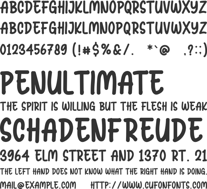 Cuty Tubby font preview