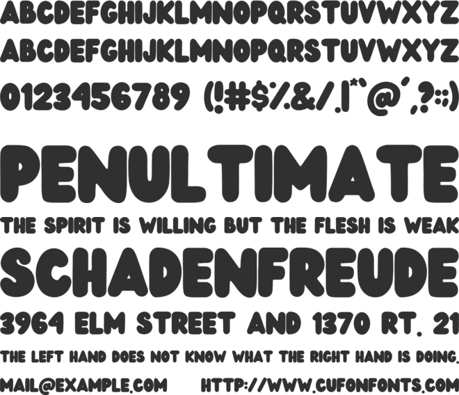 Wedges font preview