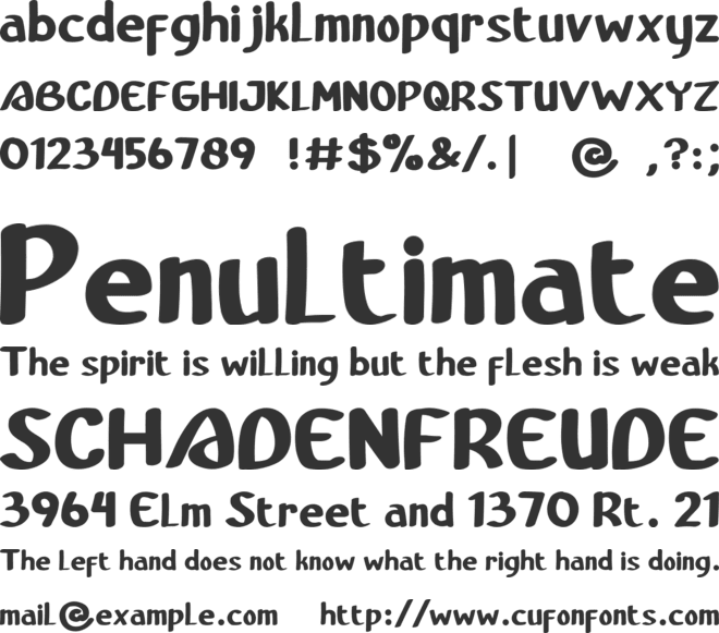 Dumie font preview