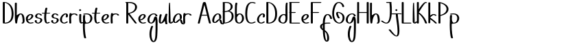 Dhestscripter Regular font