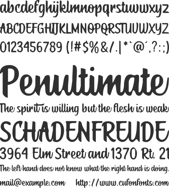 Cuby Fox font preview