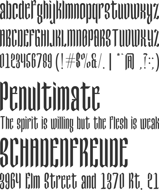 TallGrass font preview