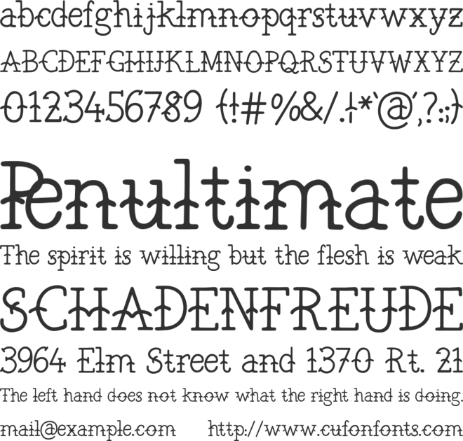The Bearded Sailor font preview