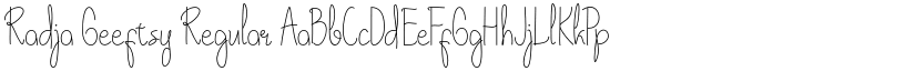 Radja Geeftsy Regular font