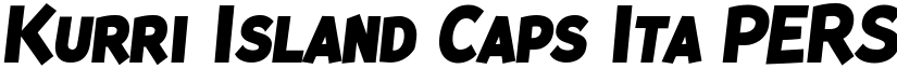 Kurri Island Caps Ita PERSONAL Black font