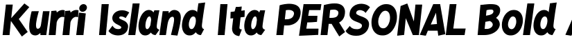 Kurri Island Ita PERSONAL Bold font