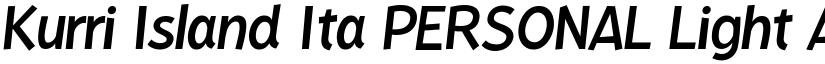 Kurri Island Ita PERSONAL Light font