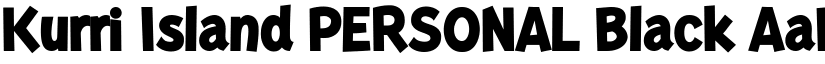 Kurri Island PERSONAL Black font