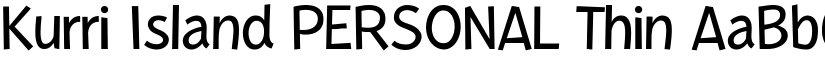 Kurri Island PERSONAL Thin font