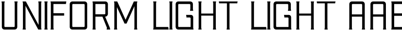 Uniform Light Light font