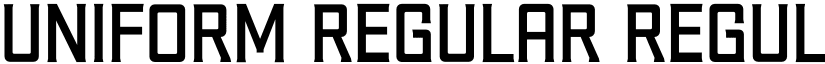 Uniform Regular Regular font