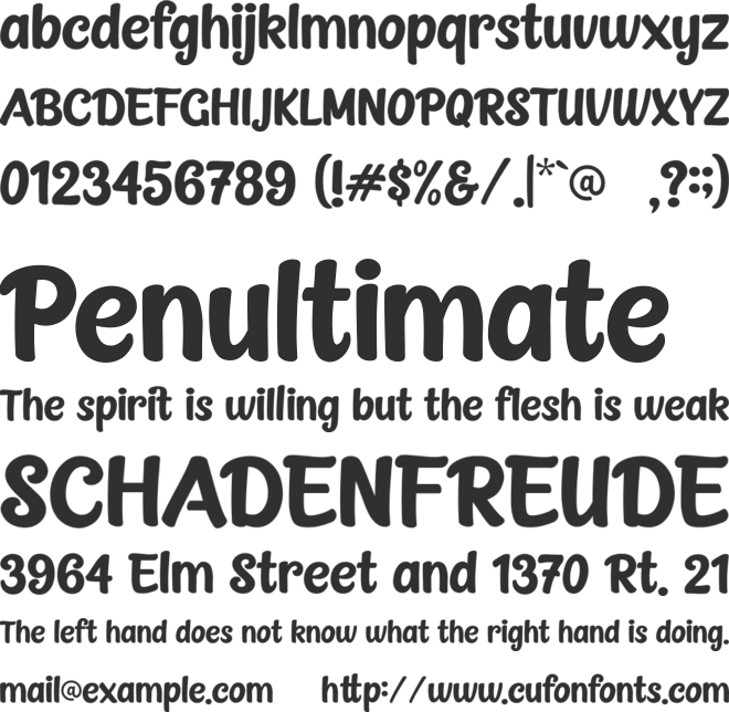 Stabillo font preview