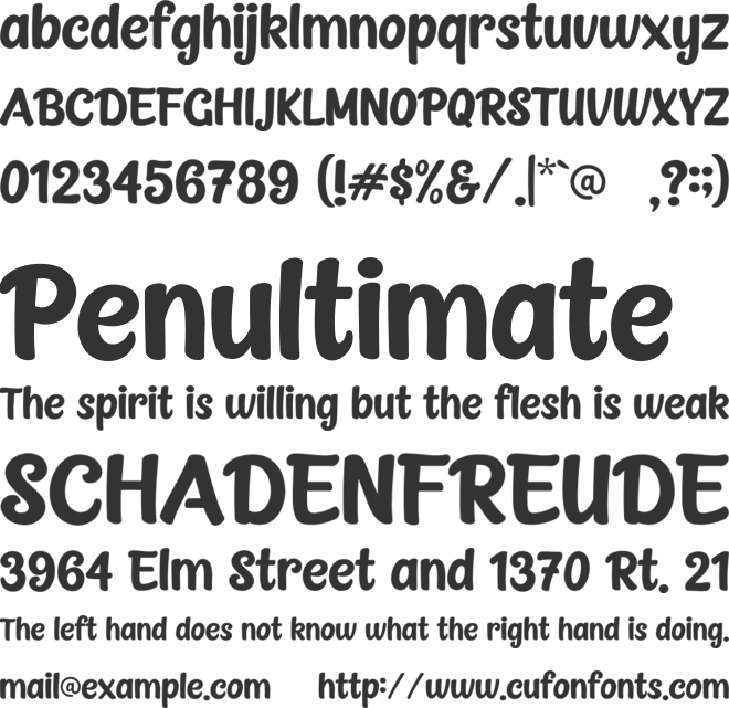 Stabillo font preview