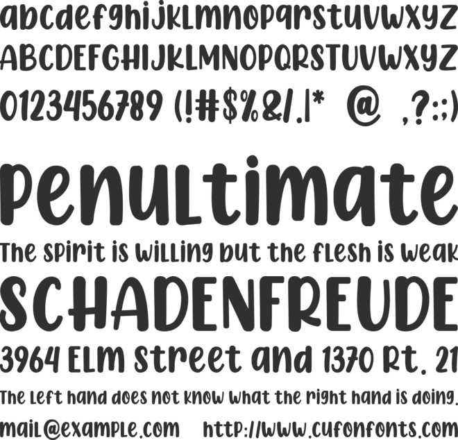 CHICKEN Pie Height font preview